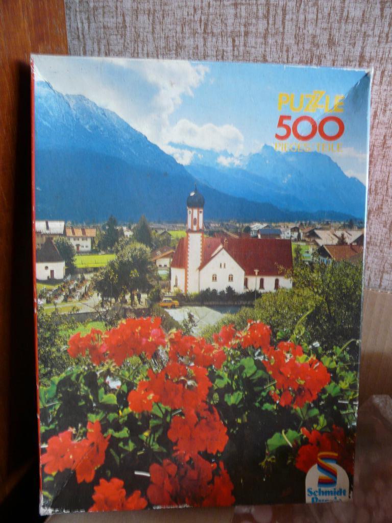 Vintage  legpuzzel " Wallgau"  500 stukjes, Hobby en Vrije tijd, Ophalen, Gebruikt, Legpuzzel