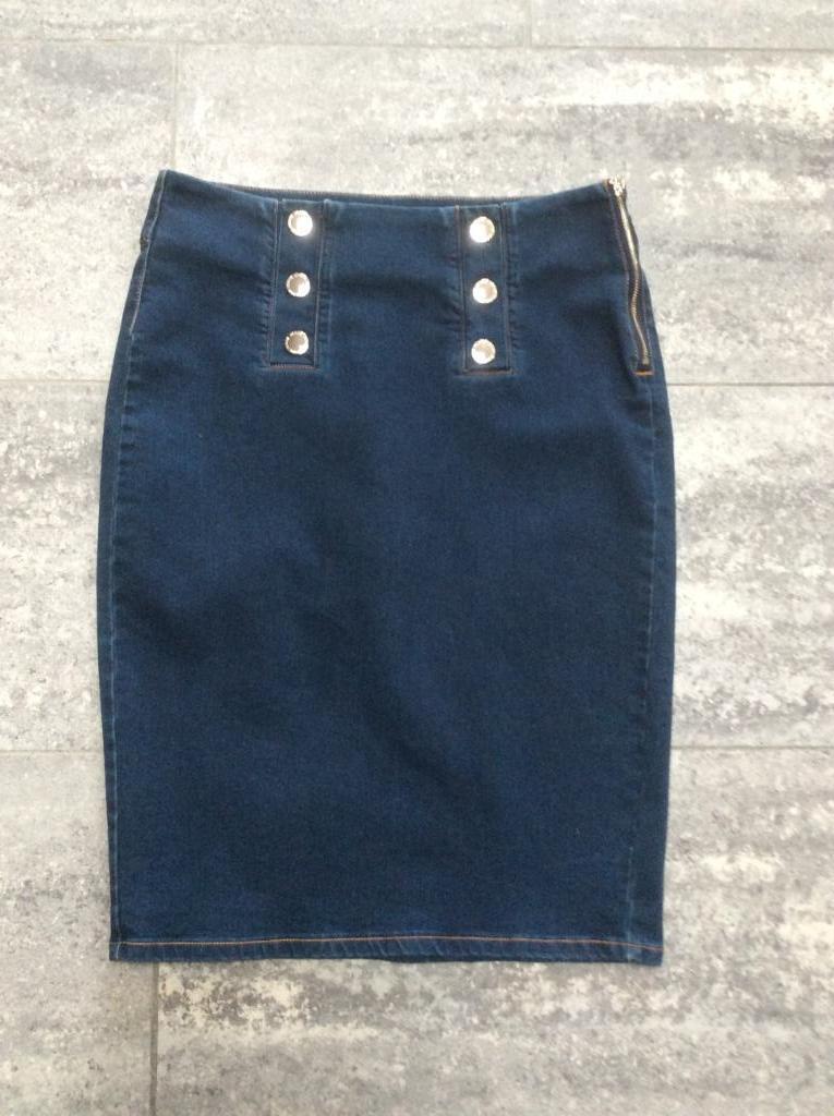 Rok Versia 40/42 jeans, Blauw, Maat 42/44 (L), Nieuw, Ophalen of Verzenden