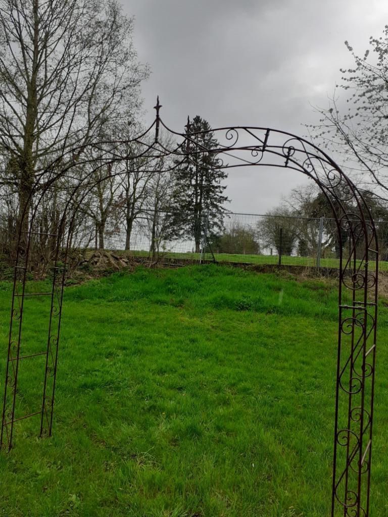 Boog, dubbele tuinboog in smeedijzer, volledig 2,50 m, Ophalen, Nieuw