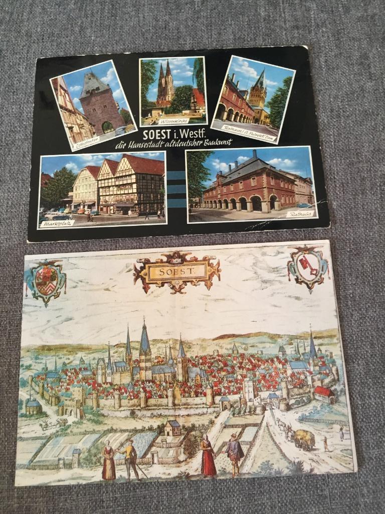 Duo oude postkaarten Soest Duitsland, Verzamelen, Ophalen of Verzenden, Duitsland