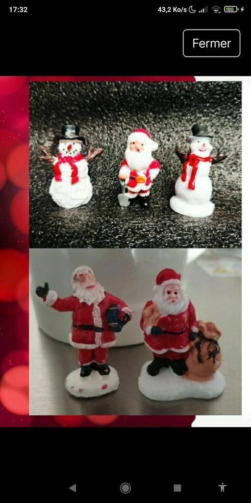 Lot père Noël et bonhomme de neige, Divers, Enlèvement, Comme neuf