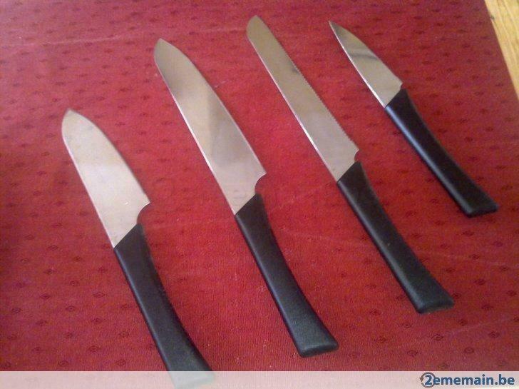 Set van 4 keukenmessen, Ophalen of Verzenden, Gebruikt