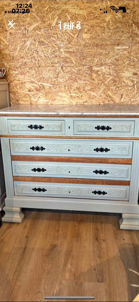 Commode marbre ancienne, Enlèvement, Utilisé, 100 à 150 cm