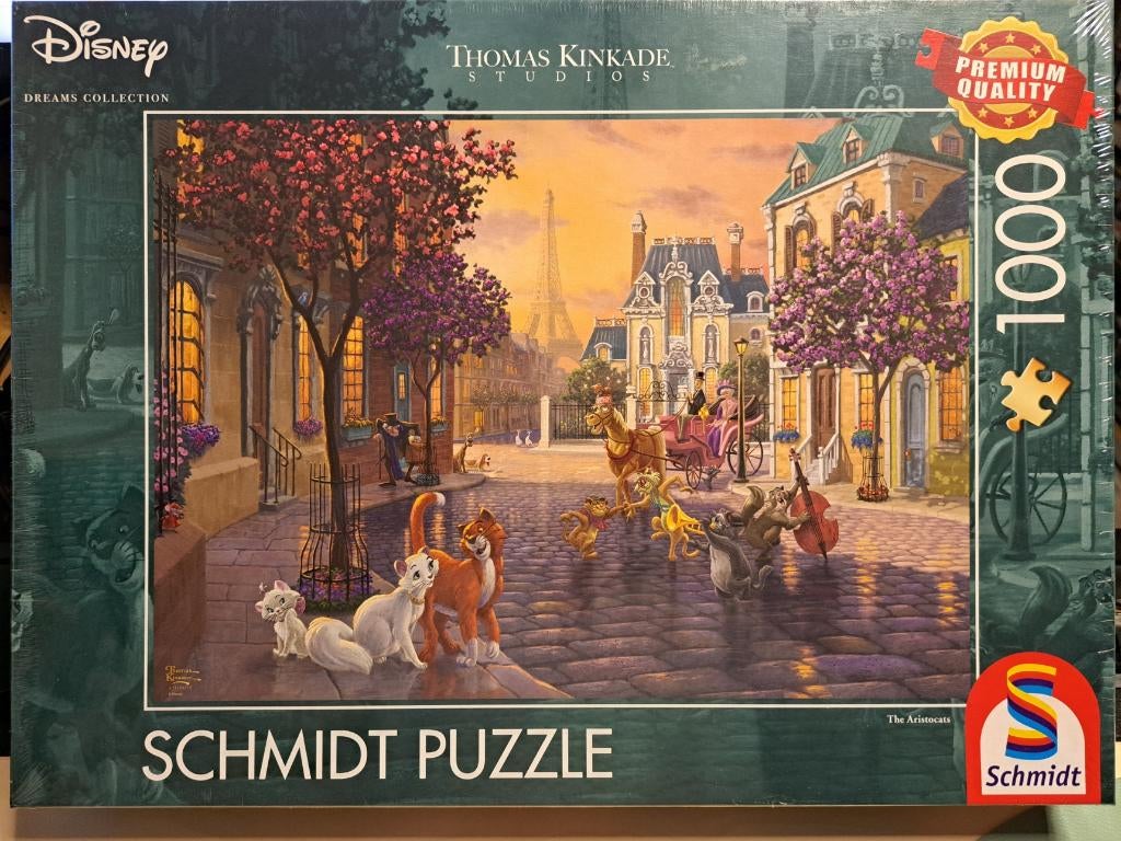 Disney Puzzel - Aristocats (1000pc) Schmidt 59690 (Sealed), Ophalen of Verzenden, 500 t/m 1500 stukjes, Nieuw, Legpuzzel