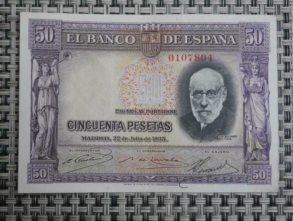 Bankbiljet 50 Pesetas Spanje 1935, Ophalen of Verzenden, Overige landen, Setje