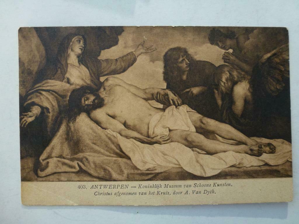 Antwerpen Christus afgenomen van het Kruis door A. Van Dyck, Envoi, Avant 1920, Affranchie, Anvers