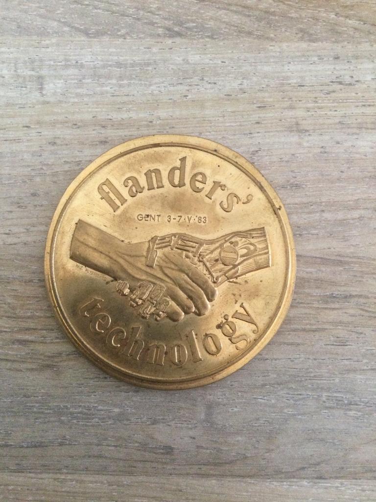 Grote penning Flanders Technology, Postzegels en Munten, Ophalen of Verzenden