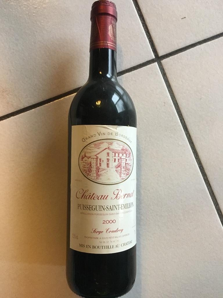 Chateau Bernat Puisseguin-Saint-Emilion 2000, Frankrijk, Ophalen of Verzenden, Zo goed als nieuw, Rode wijn