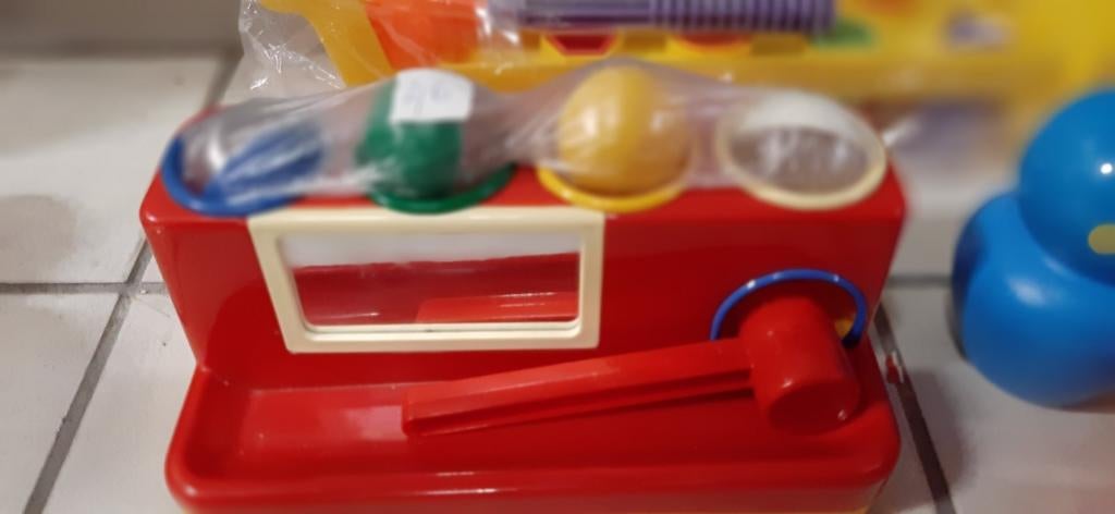 Hamertje klop, kegelspel, vormenstoof, Ophalen of Verzenden, Zo goed als nieuw