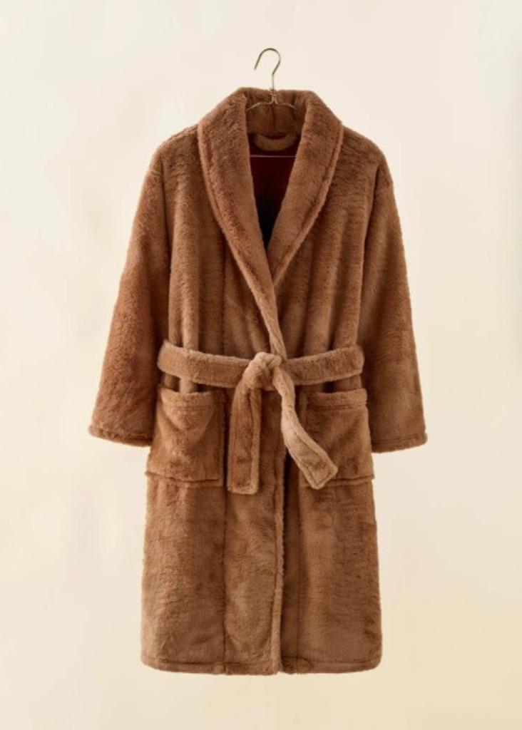 Plaids Cocooning badjas camel - hotelkwaliteit S/M NIEUW, Kleding | Dames, Ondergoed en Lingerie, Badjas, Bruin, Ophalen of Verzenden