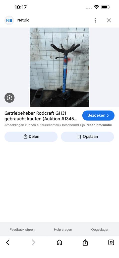 Krik versnellingsbak, Auto diversen, Autogereedschap, Ophalen, Gebruikt