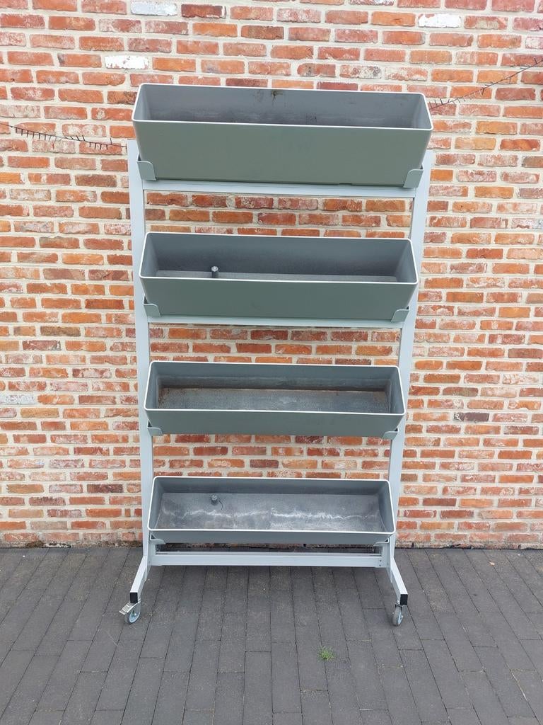 Verrijdbare planten/bloemenbak., Tuin en Terras, Ophalen, Kunststof, 100 cm of meer, Nieuw