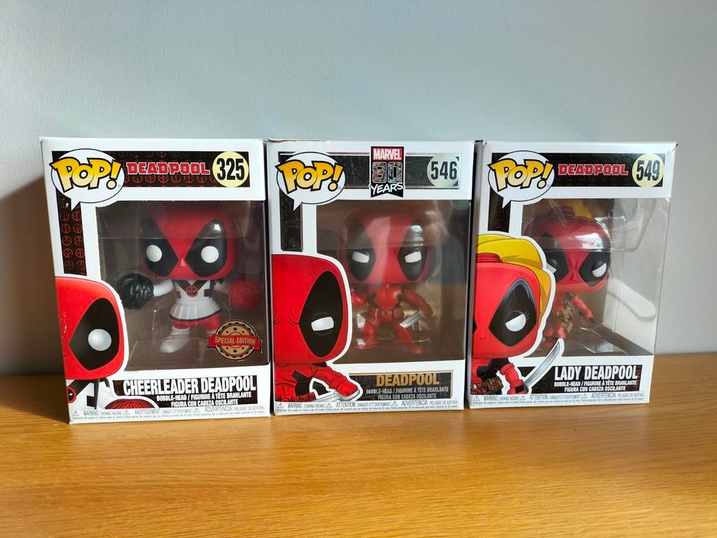 Lot de 3 figurines POP (Funko) DEADPOOL, Enlèvement, Neuf, Autres types
