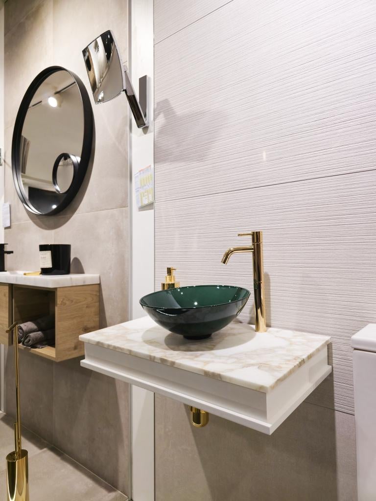 Alape fontein waskom op marmer tablet, Ophalen, Nieuw, 50 tot 100 cm, Minder dan 100 cm