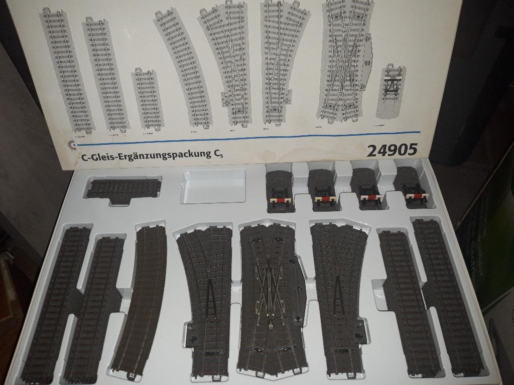marklin uitbreidingsets c rails  24905   3 sets beschikbaar, Enlèvement ou Envoi, Courant alternatif, Rails, Comme neuf