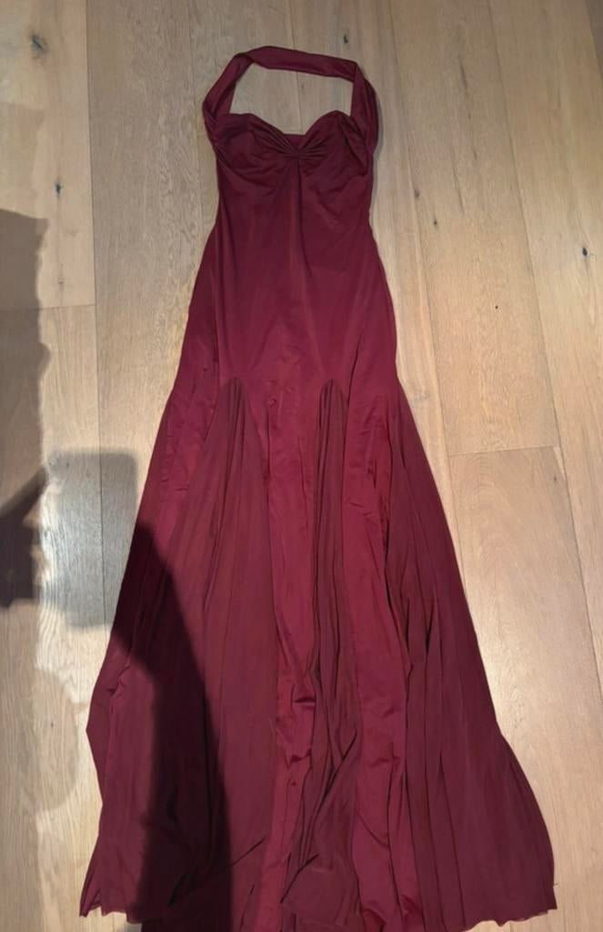Bordeaux galakleed, Galajurk, Verzenden, Nieuw, Maat 36 (S)