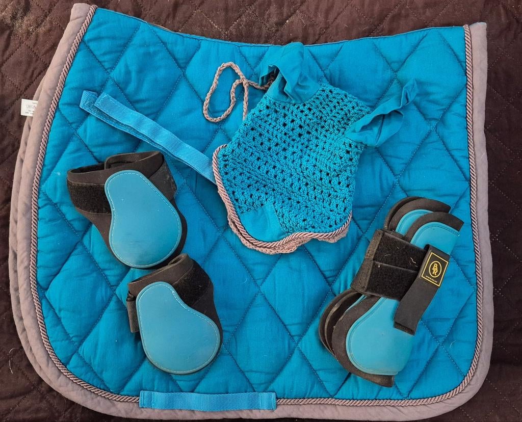 Mooi turquoise setje maat pony, Dieren en Toebehoren, Ophalen of Verzenden