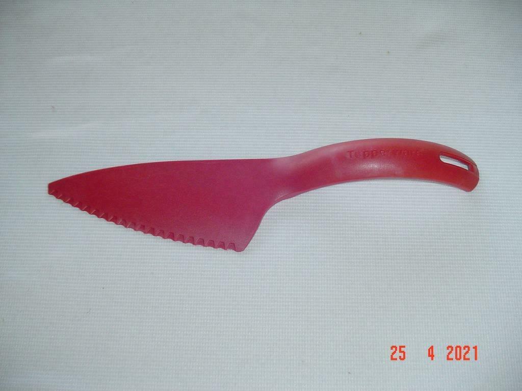 Tupperware Taart snij schep rood of grijs, Ophalen of Verzenden, Zo goed als nieuw, Rood