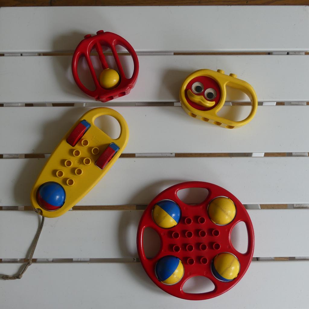 Duplo Vintage verschillende rammelaars jaren 80 set volledig, Ophalen of Verzenden, Gebruikt, Complete set, Duplo