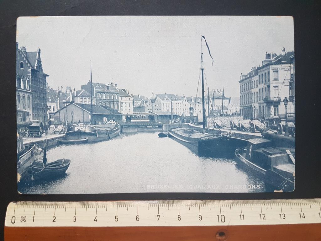 Carte postale Bruxelles Quai aux charbons Péniche, Enlèvement ou Envoi, Avant 1920, Non affranchie, Bruxelles (Capitale)