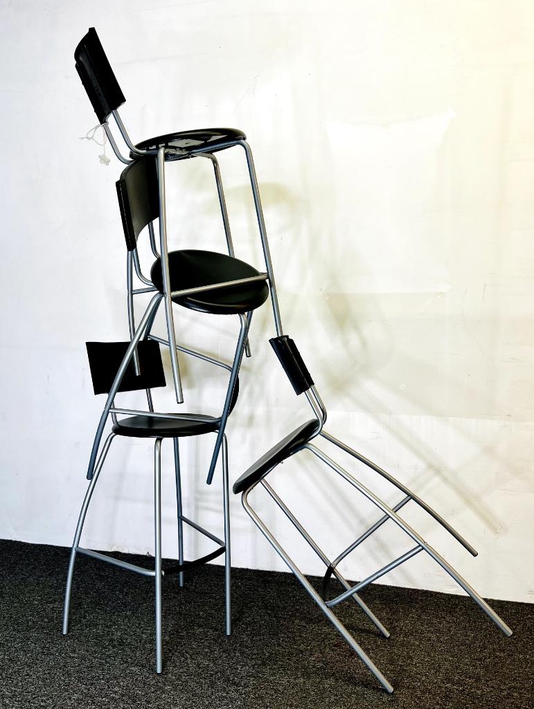 Chaises "vintage"., Neuf, Gris, Enlèvement, Métal