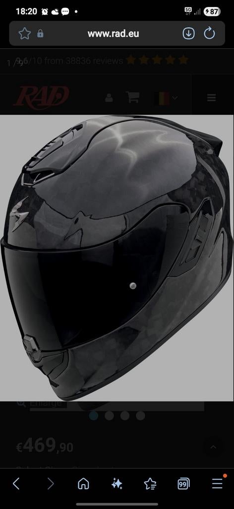 Scorpion exo 1400 carbon fiber, Enlèvement, L