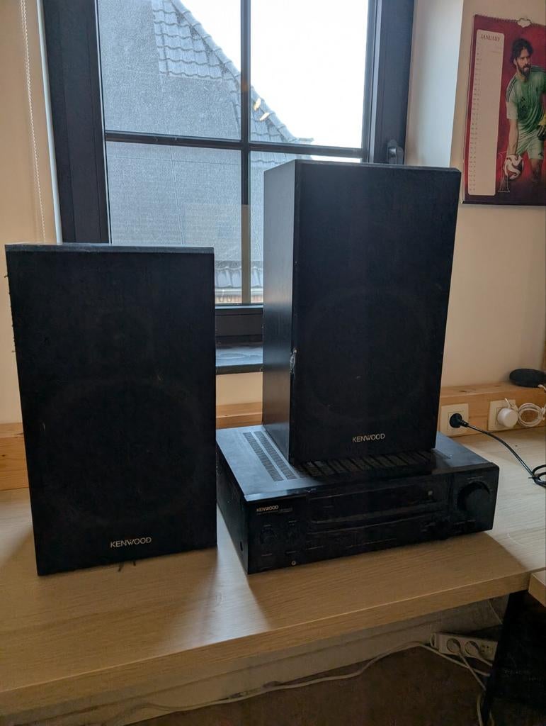 Versterker Kenwood + boxen, Ophalen, Gebruikt, Stereo, Overige merken
