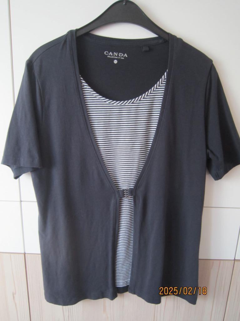 Blouse bleu marine (Canda de C&A), Taille 38/40 (M), Porté, Bleu, C&A