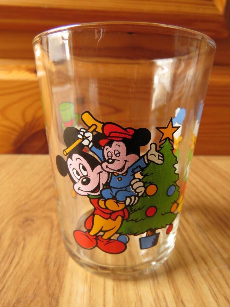 verre avec Mickey Donald et Picsou de Disney, Collections, Verres & Petits Verres, Comme neuf, Verre à soda, Enlèvement ou Envoi
