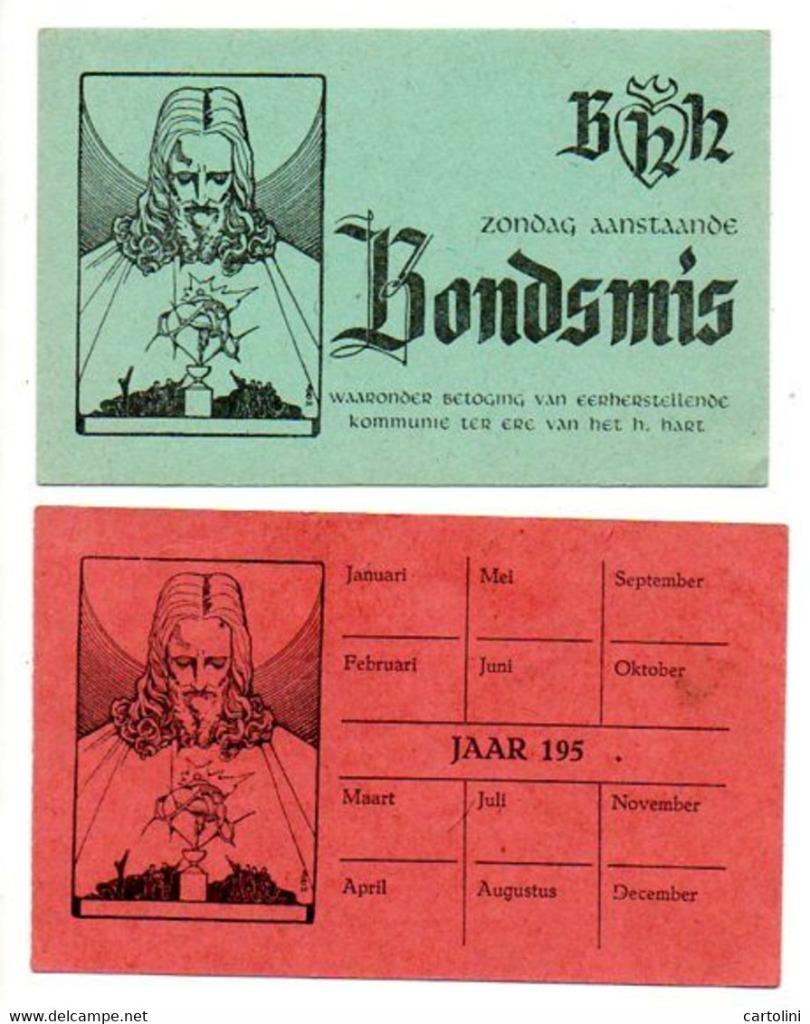 bondsmis 1941 2 kaarten Beveren-Waas, Ophalen of Verzenden, Kaart of Prent, Christendom | Katholiek