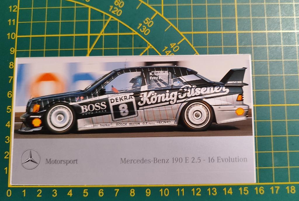 Sticker 1991 DTM Mercedes AMG K.Ludwig, Fritz K., Enlèvement ou Envoi