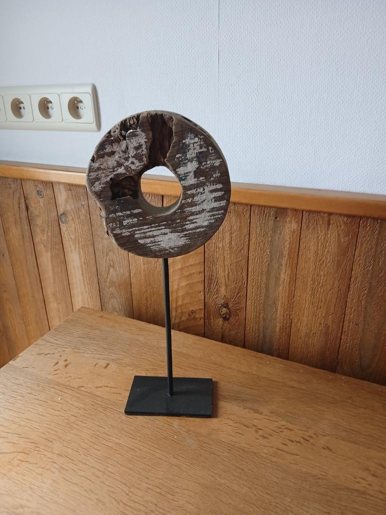 Houten ornament op staander, Huis en Inrichting, Ophalen of Verzenden, Zo goed als nieuw