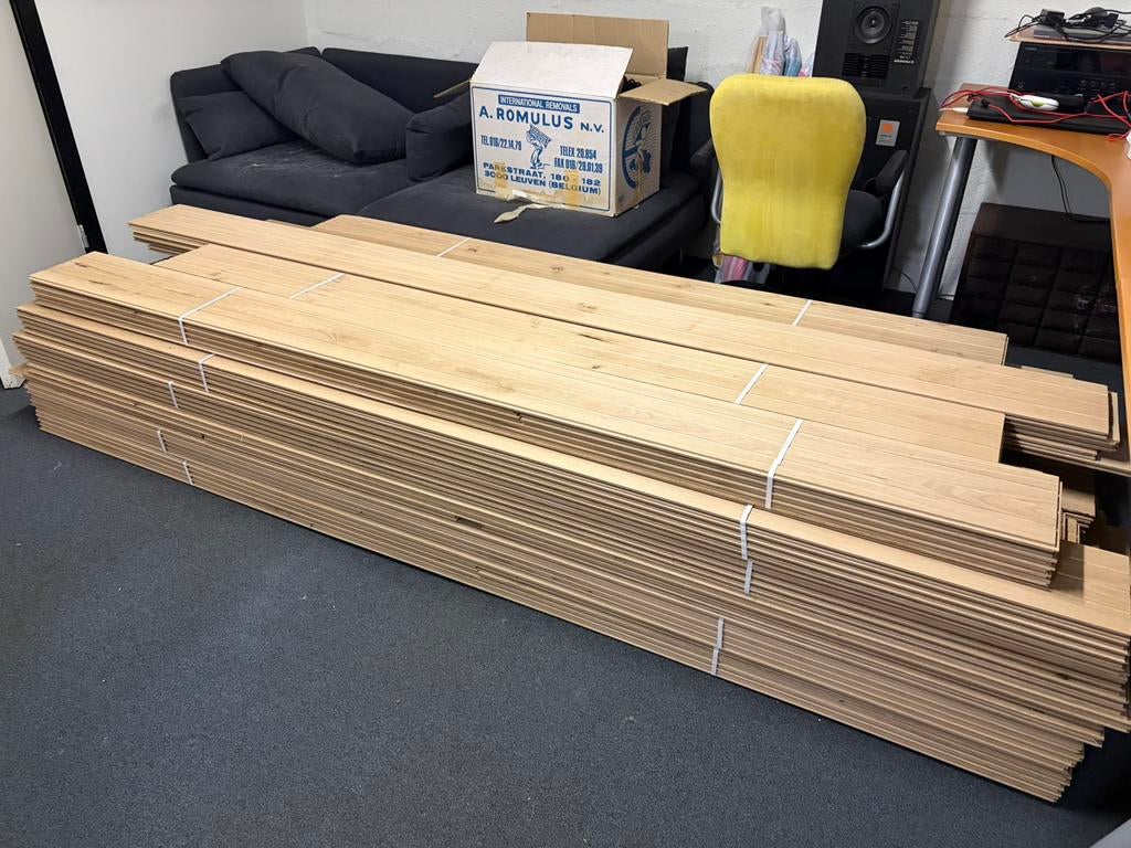 Massieve eiken parket (65m2), Enlèvement, Comme neuf, Parquet