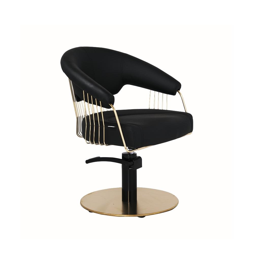 Knipstoel Elite Goud make-upstoel saloninterieur kapsalon, Ophalen of Verzenden, Nieuw, Zwart, Overige typen