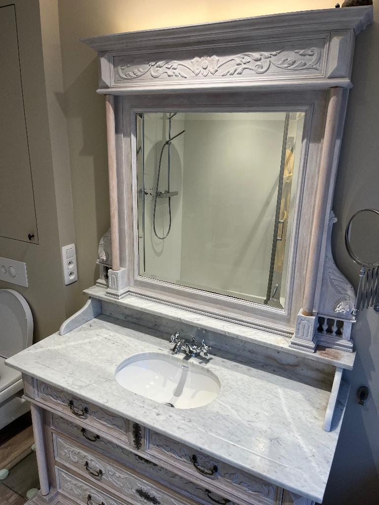 Vintage wastafel, Meuble lavabo, 100 à 150 cm, Utilisé, 50 à 75 cm