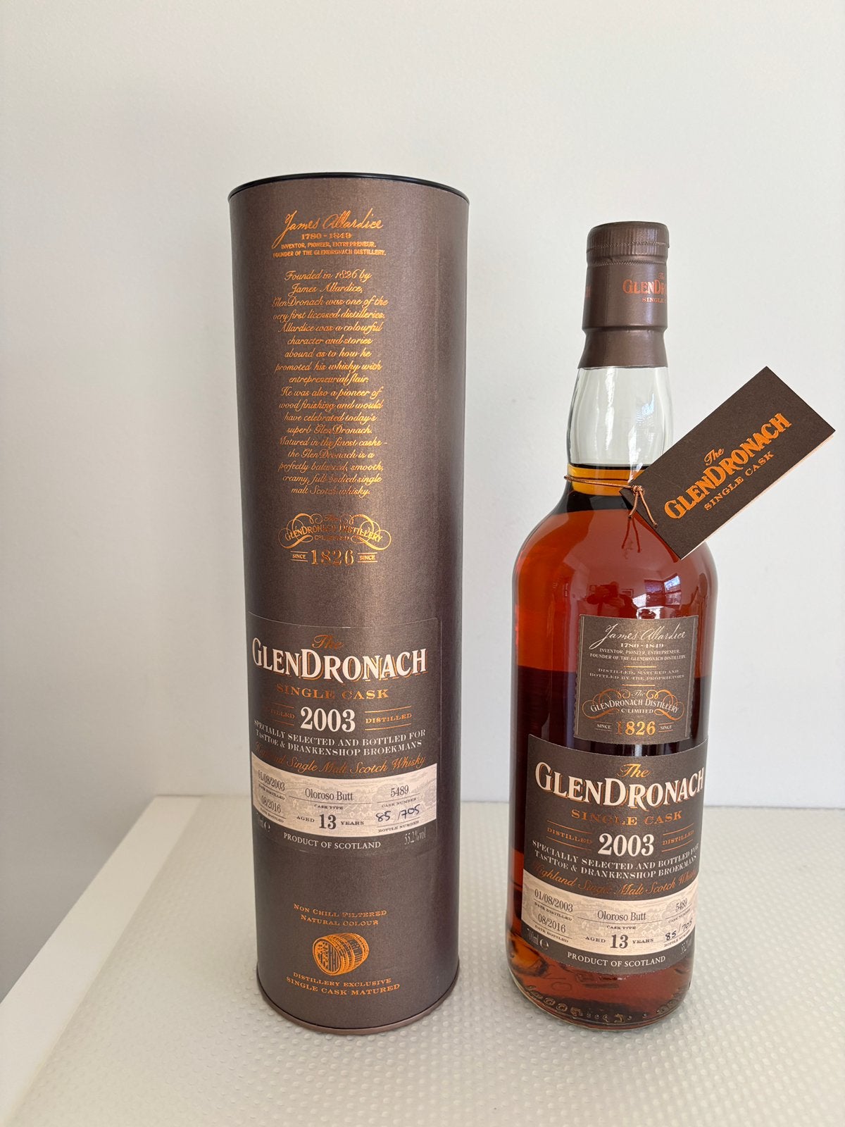 Glendronach 2003 single cask, Collections, Vins, Enlèvement ou Envoi, Neuf