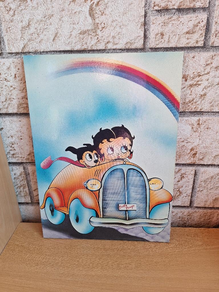 Betty boop cadre en bois, Enlèvement ou Envoi, Comme neuf, Humain