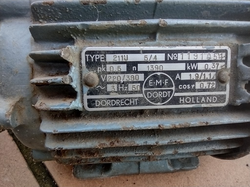 elektrische motor  3 fasig, Doe-het-zelf en Bouw, Ophalen, Gebruikt, Elektromotor, 1400 tot 1800 rpm