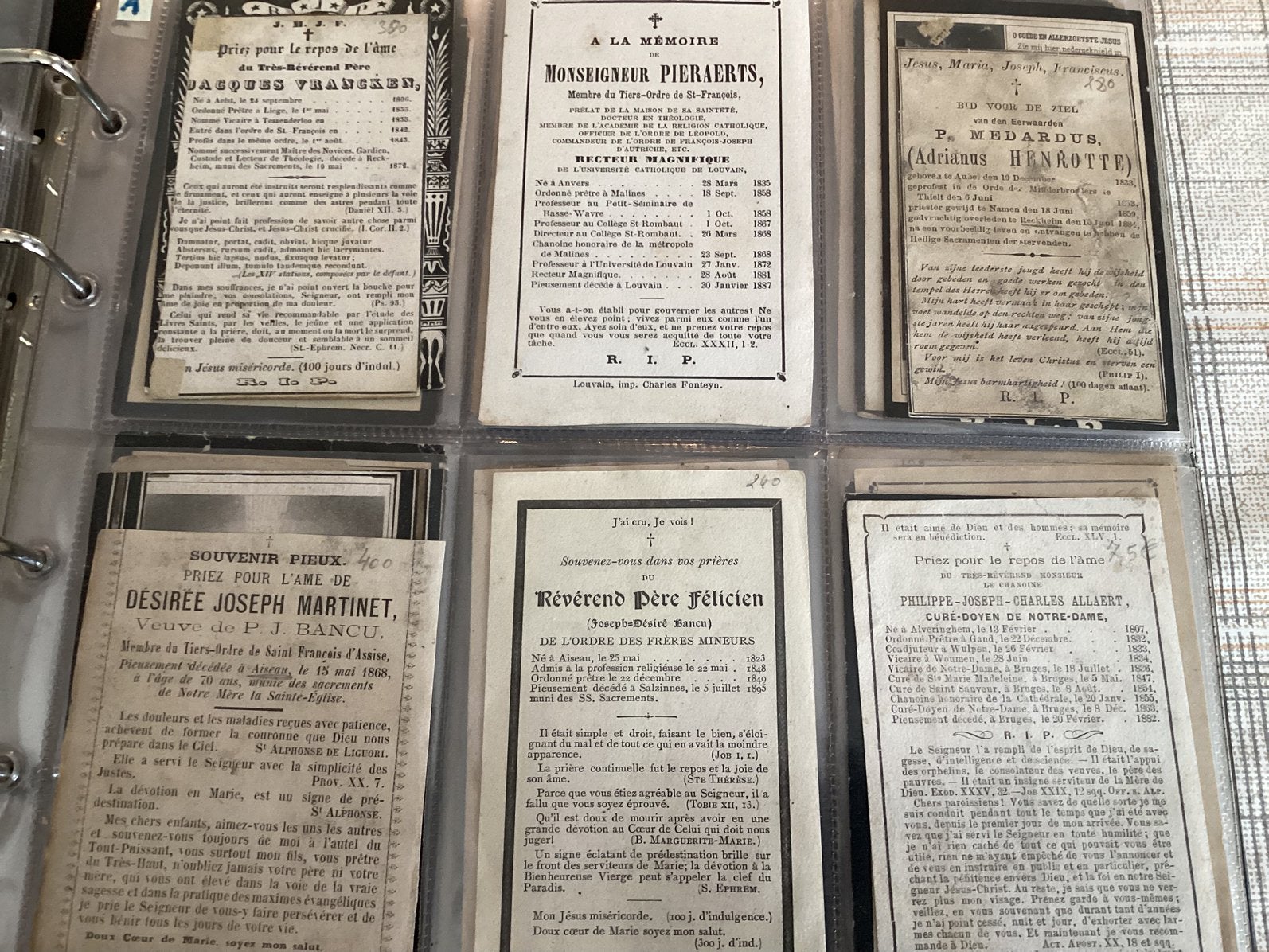 Rouwkaartjes, Nederlands Belgie overleden voor 1900,,200stuk, Collections, Images pieuses & Faire-part, Enlèvement ou Envoi, Carte de condoléances
