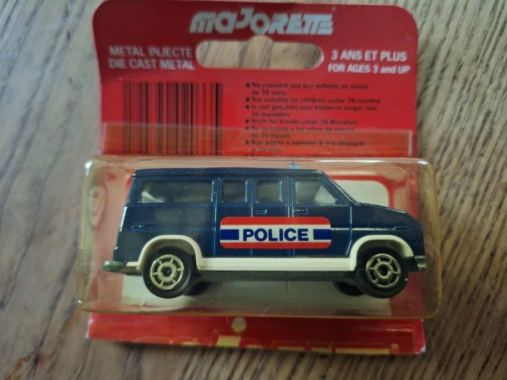Vintage Majorette politiebusje N279/234, Ophalen of Verzenden, Zo goed als nieuw, Auto