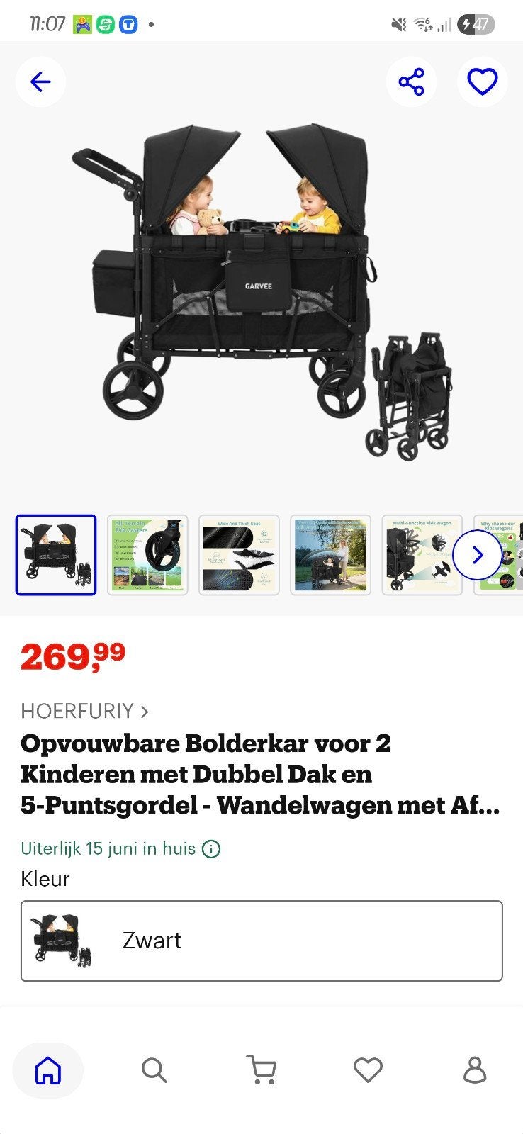 €130 Multifunctionele buggy en trekkar maar 1 keer gebruikt, Ophalen, Opvouwbaar