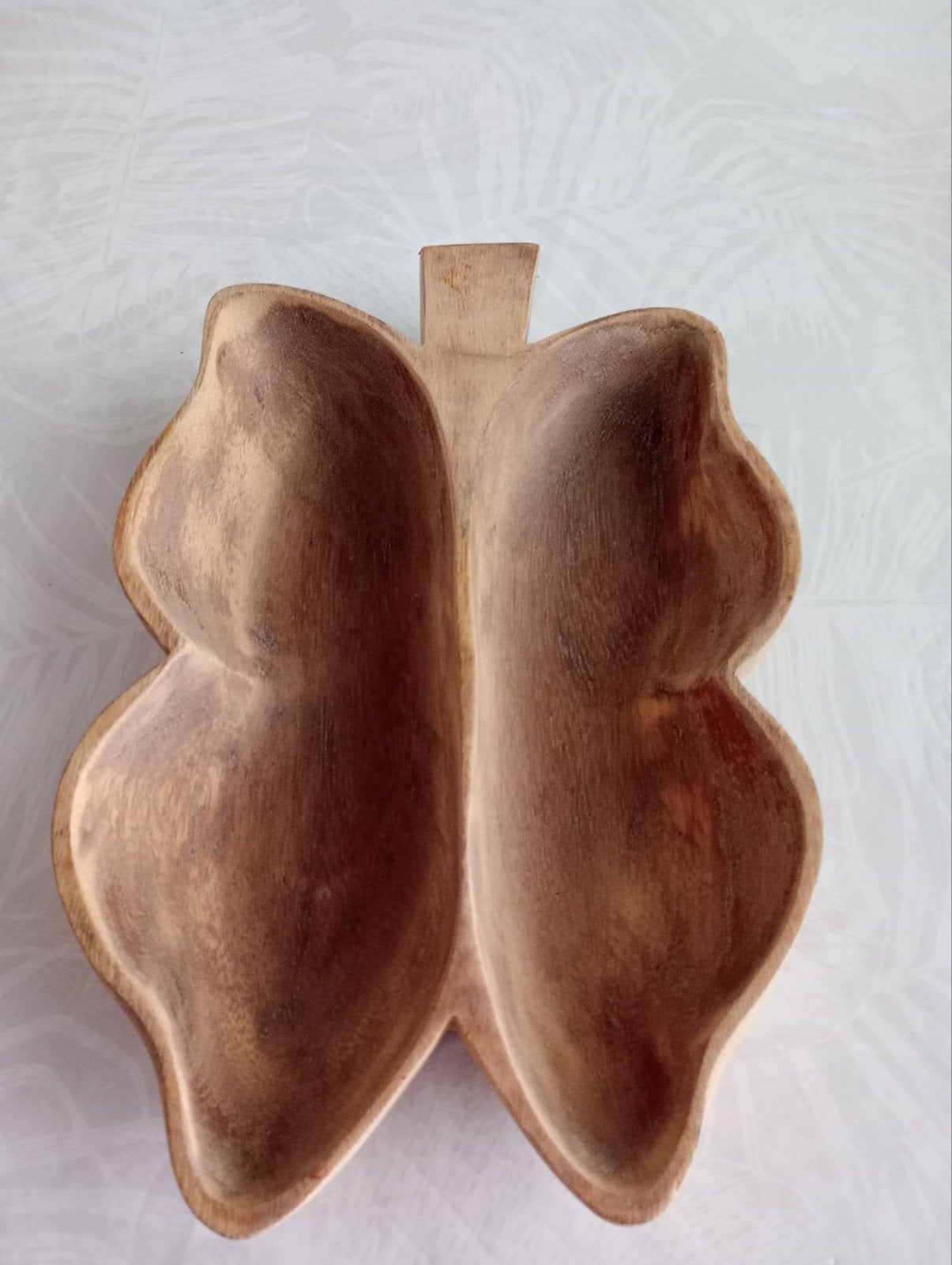 Grand plat apéritif vintage en bois sculpté, Enlèvement ou Envoi