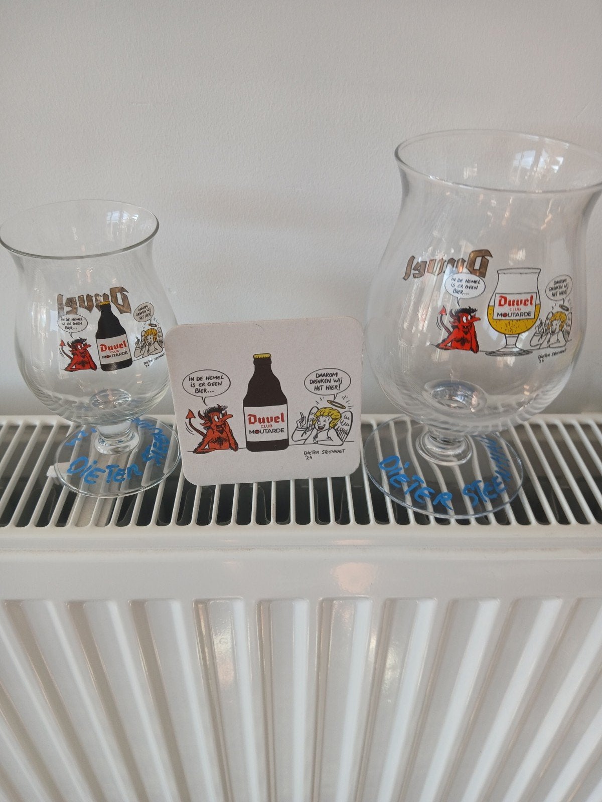signeerde moutarde set, Collections, Marques de bière, Enlèvement ou Envoi, Comme neuf, Duvel