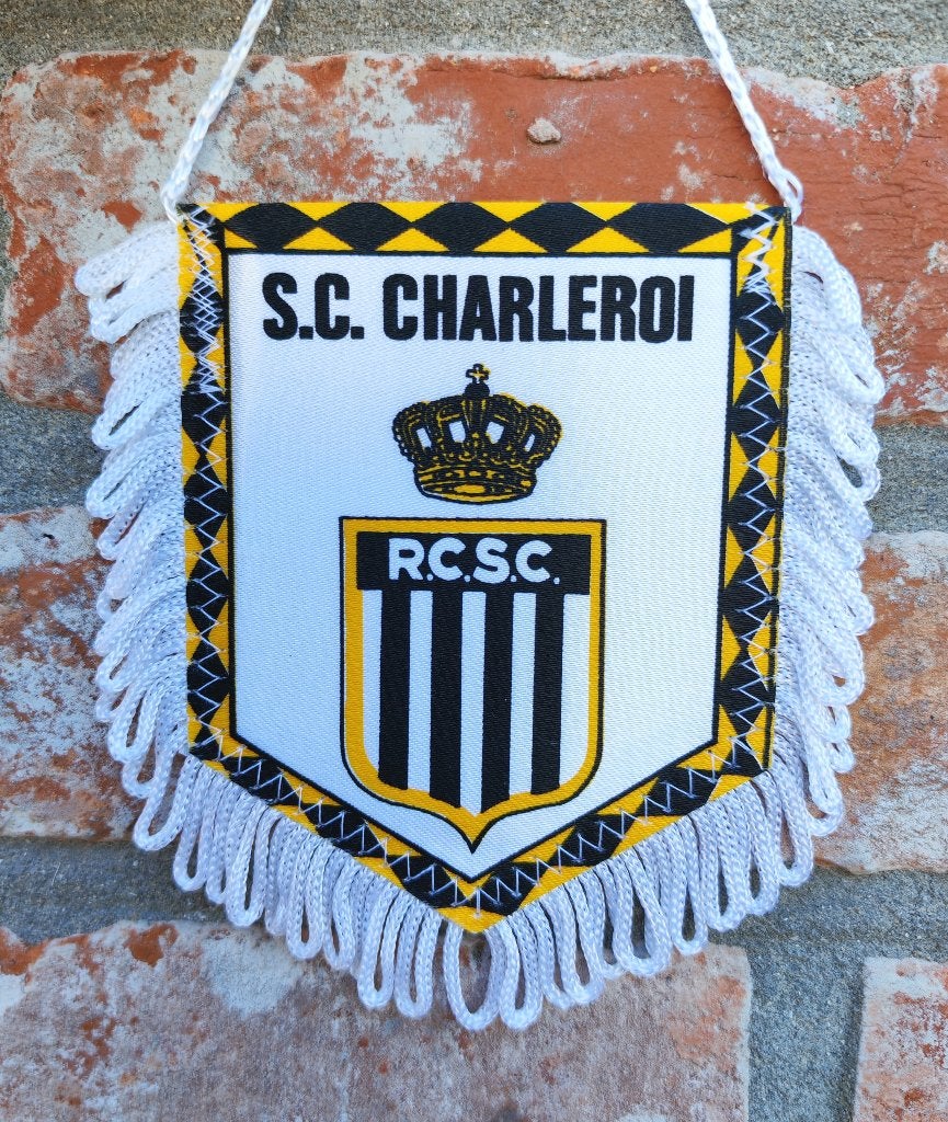 1990s Sporting club Charleroi superbe vintage fanion vaantje, Ophalen of Verzenden, Shirt
