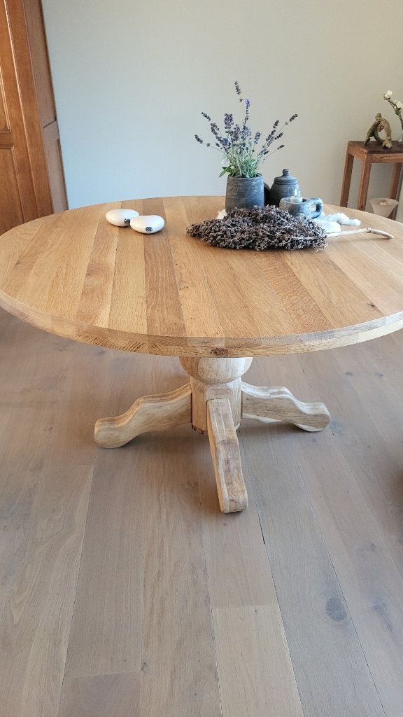 Ronde salontafel 1,40 m1, Huis en Inrichting, Tafels | Salontafels, Ophalen, Nieuw, Landelijk, 75 – 100
