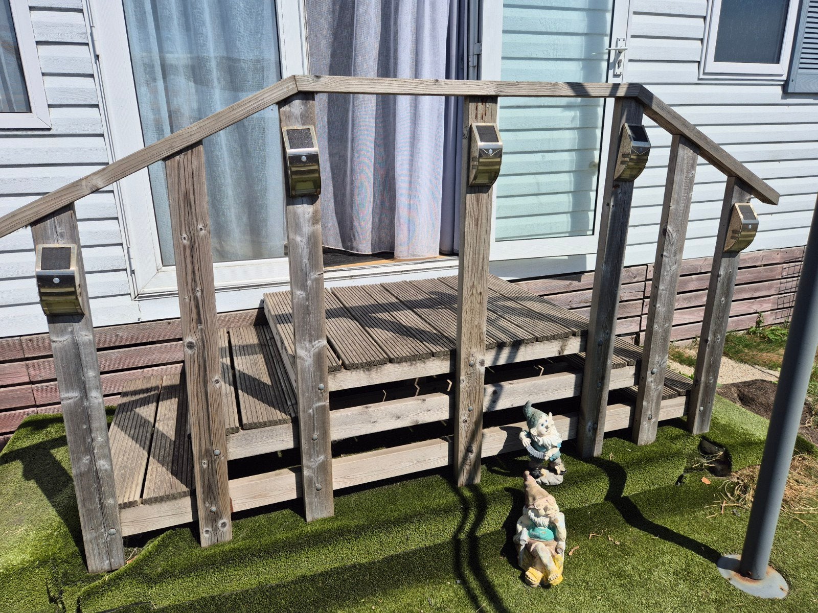Stevige houten trap voor stacaravan, Doe-het-zelf en Bouw, Ladders en Trappen, Ophalen, Trap