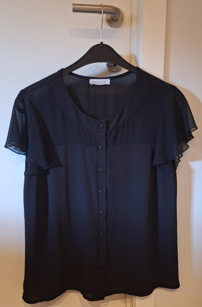 Blouse met korte mouw, merk Batida, maat 4 (maat 42), zwart, Kleding | Dames, Zwart, Maat 42/44 (L), Ophalen of Verzenden, Zo goed als nieuw
