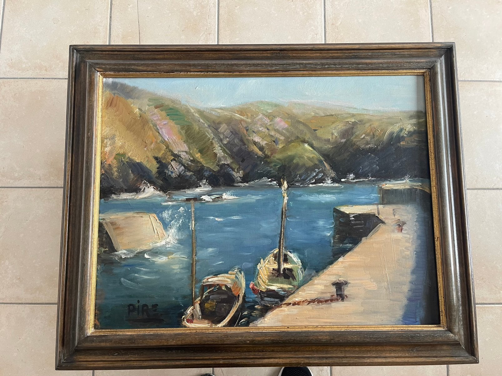 Olieverfschilderij van Jean François Pire, Maritiem / water, Doek, Impressionistisch, Ophalen of Verzenden