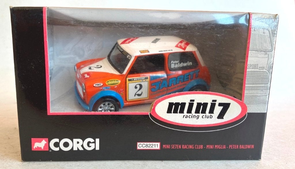 Mini Se7en Racing Club Peter Baldwin Corgi CC82211., Enlèvement ou Envoi, Comme neuf, Voiture