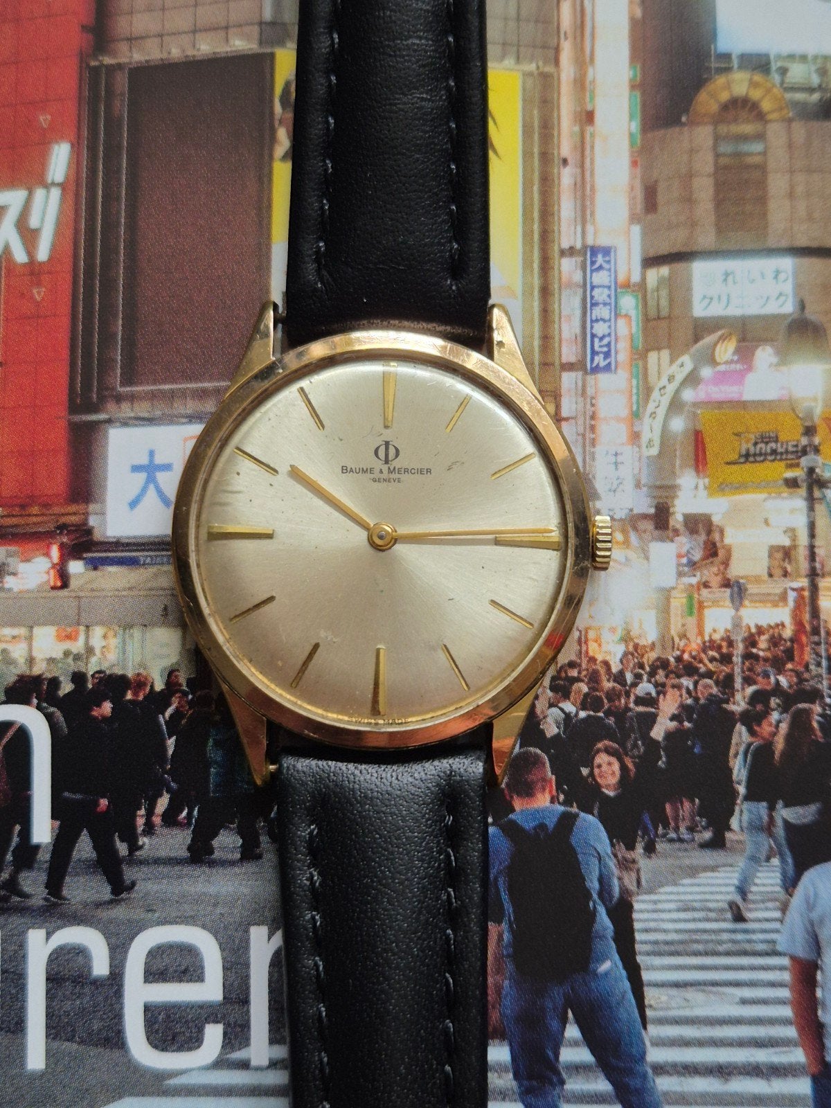 Montre vintage Baume Mercier collection, Montre-bracelet, Autres marques, Cuir, Acier